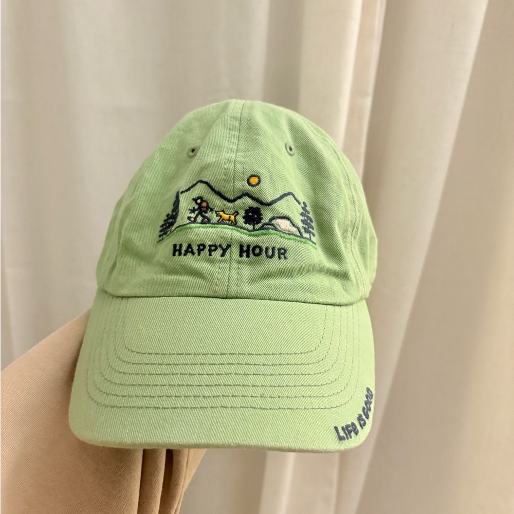 Life Is Good Light Green Happy Hour Hat